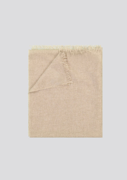 Beige Wool and Silk Scarf