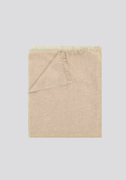 Beige Wool and Silk Scarf