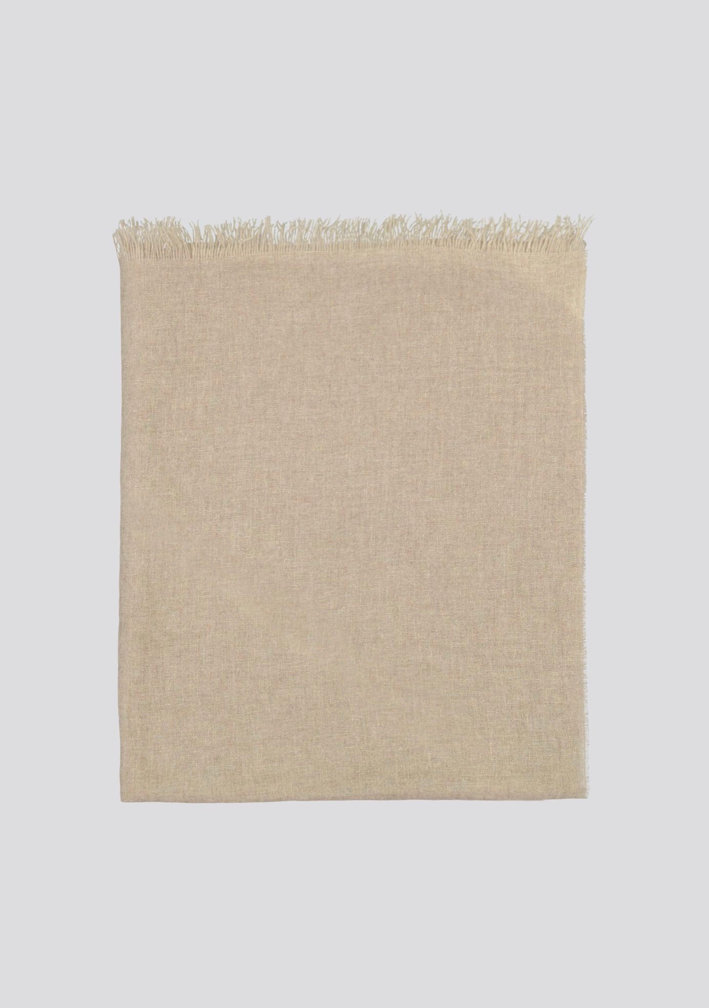 Beige Wool and Silk Scarf