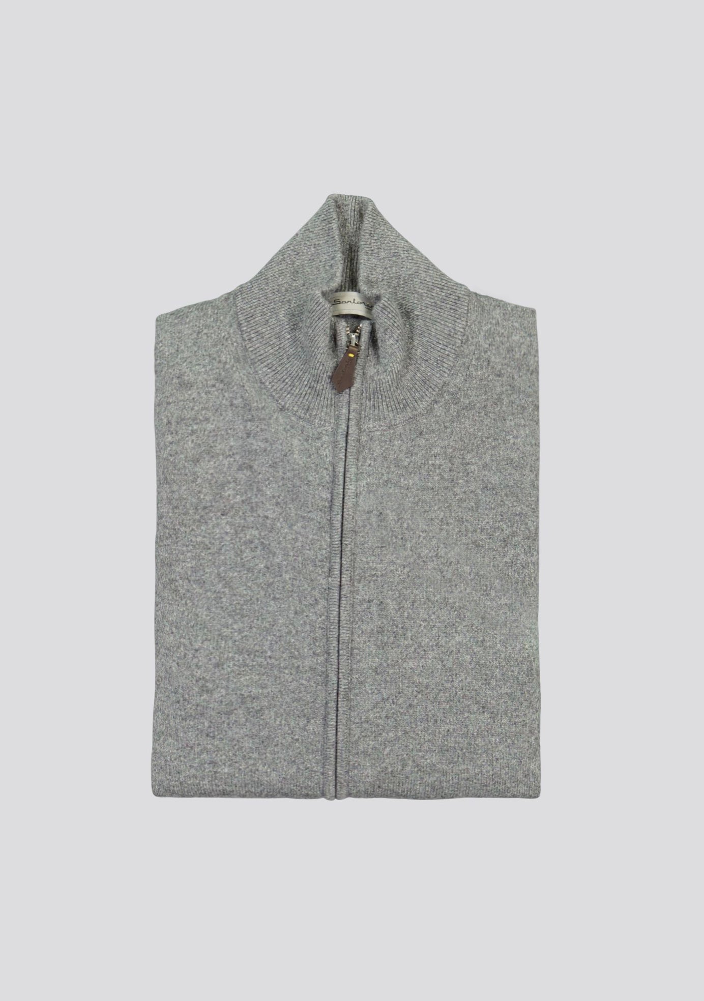 Ash Grey Blended Cashmere Zip Vest