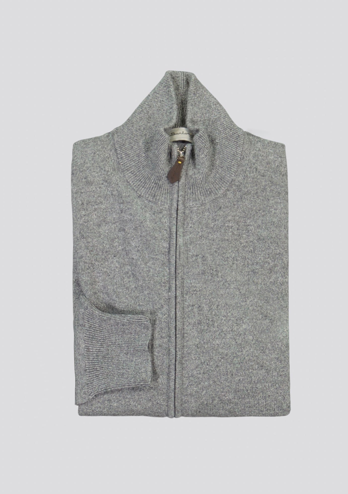 Ash Grey Blended Cashmere Zip Vest