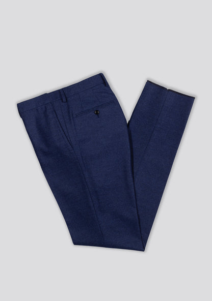 Aegean Blue Wool Flannel Trousers