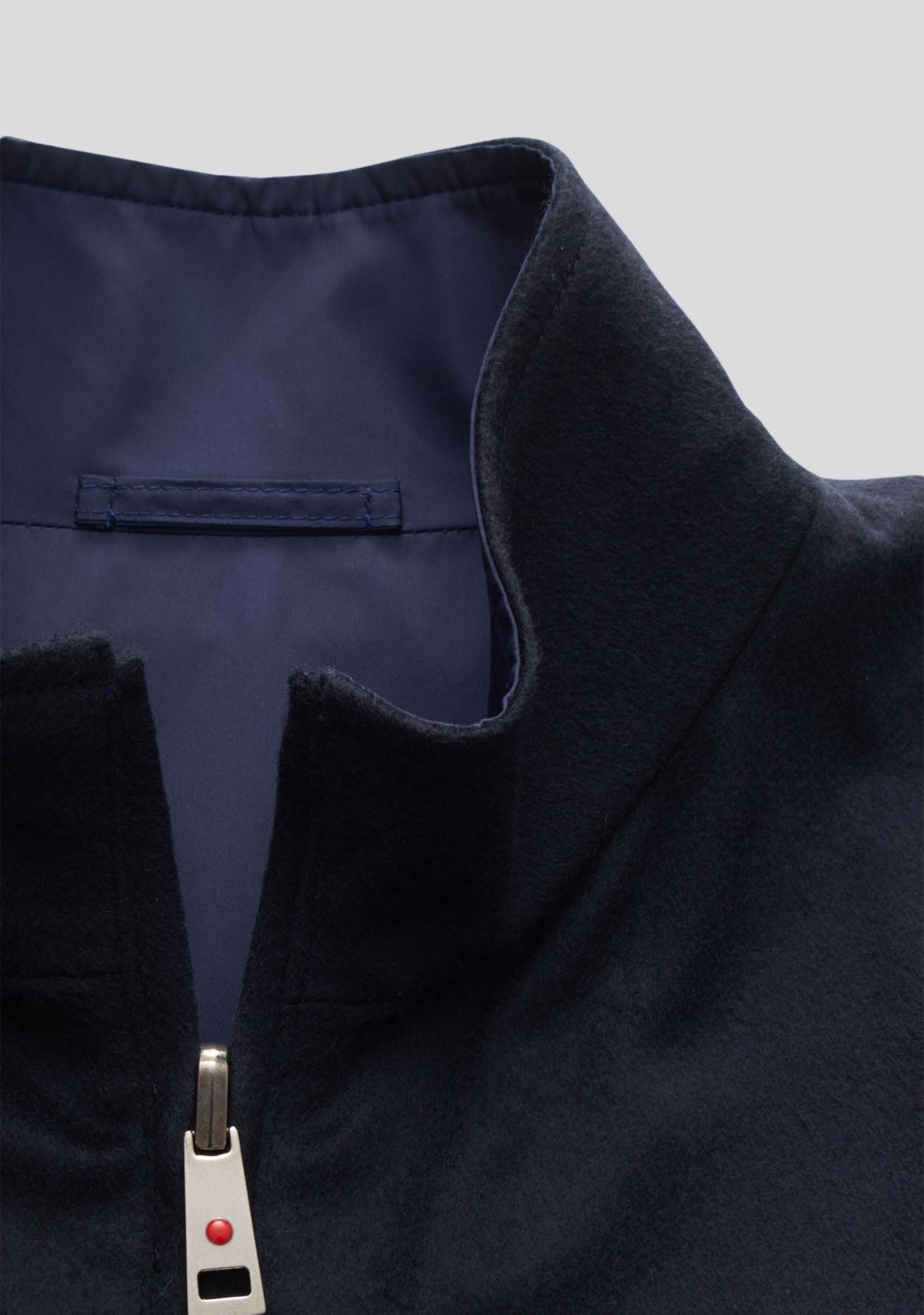 Double faced Cashmere and Nylon Dark Blue Jacket Kired Collaboration
