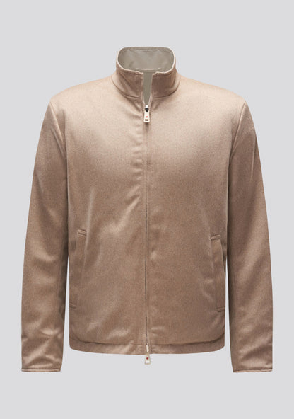 Double faced Beige Cashmere and Nylon Jacket Kired Collaboration