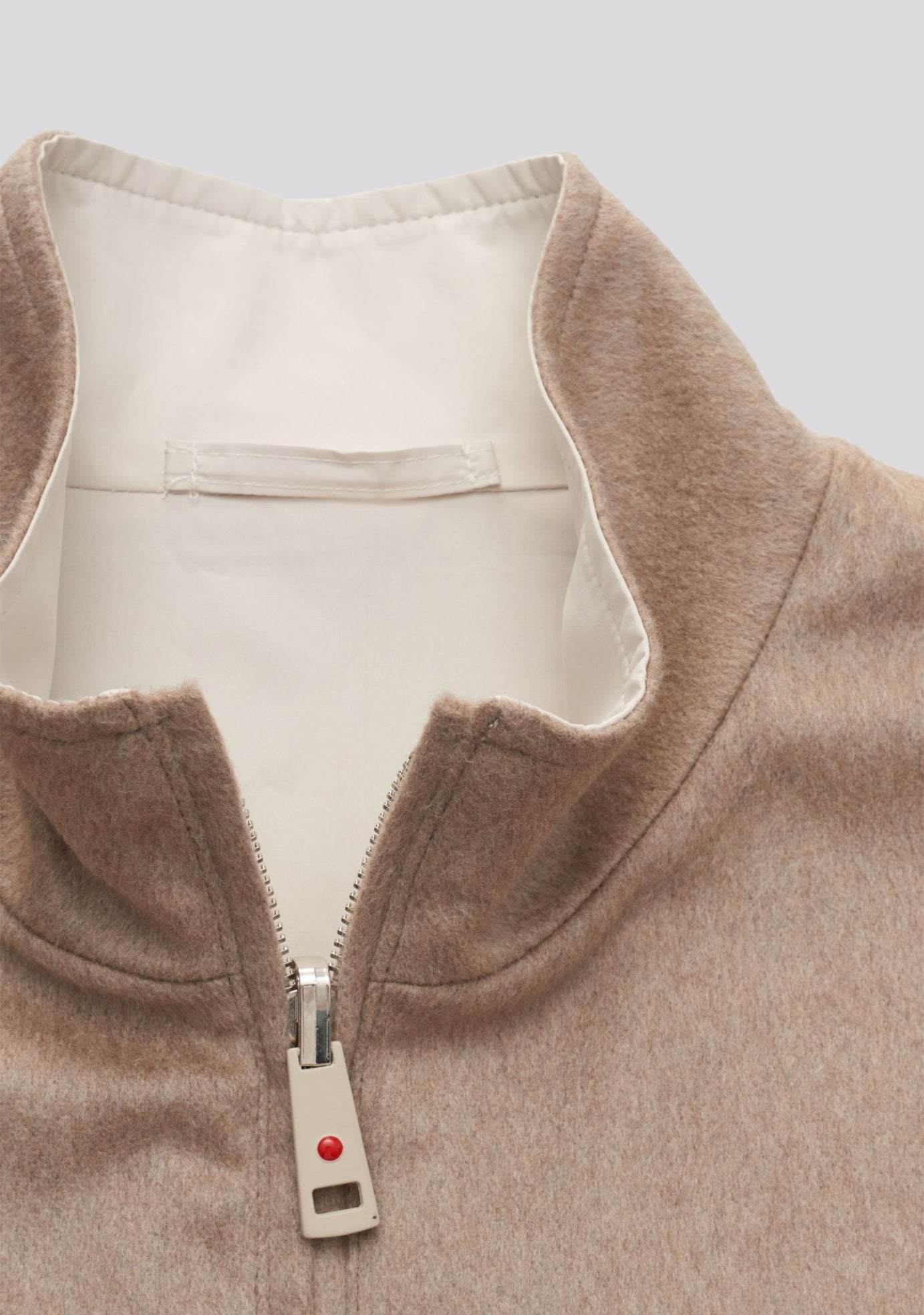 Double faced Beige Cashmere and Nylon Jacket Kired Collaboration