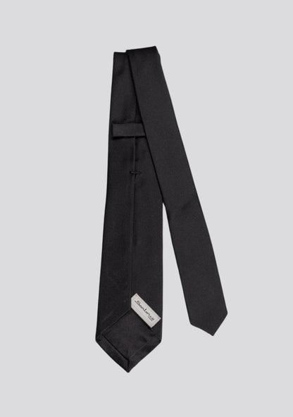 Onyx Black Plain Silk Tie