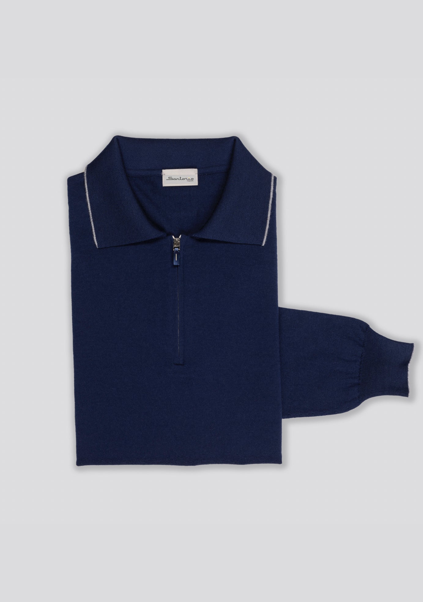 Navy Blue Zip Polo