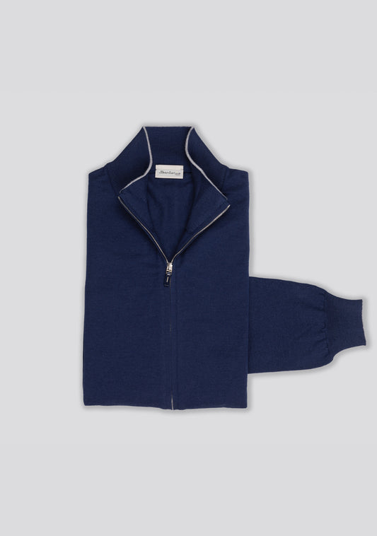 Navy Blue Zip Jacket