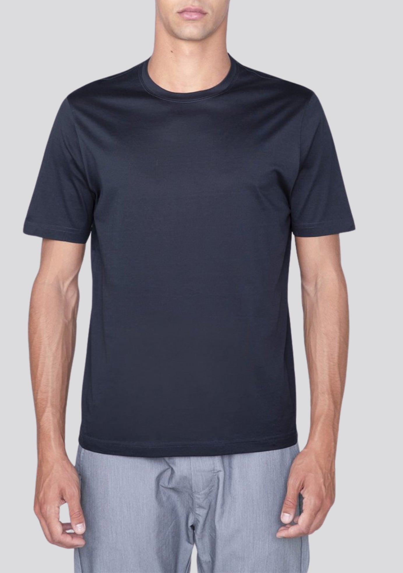 Anthracite Black Cotton T-shirt
