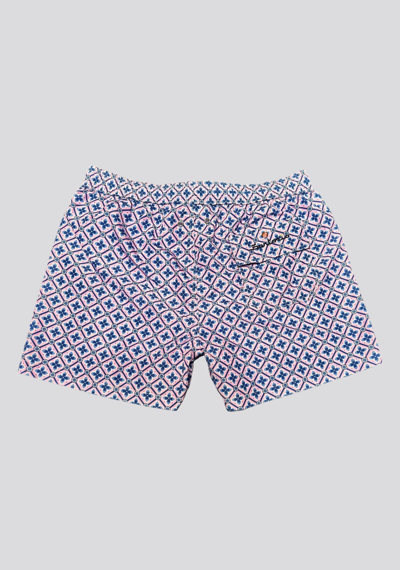 Pink Patterned Swim Shorts