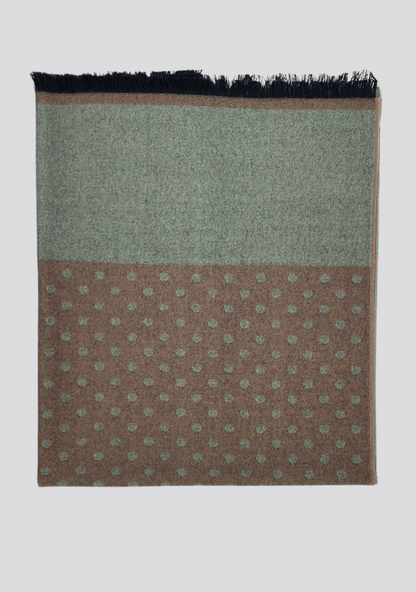 Aquamarine Patterned Wool Scarf