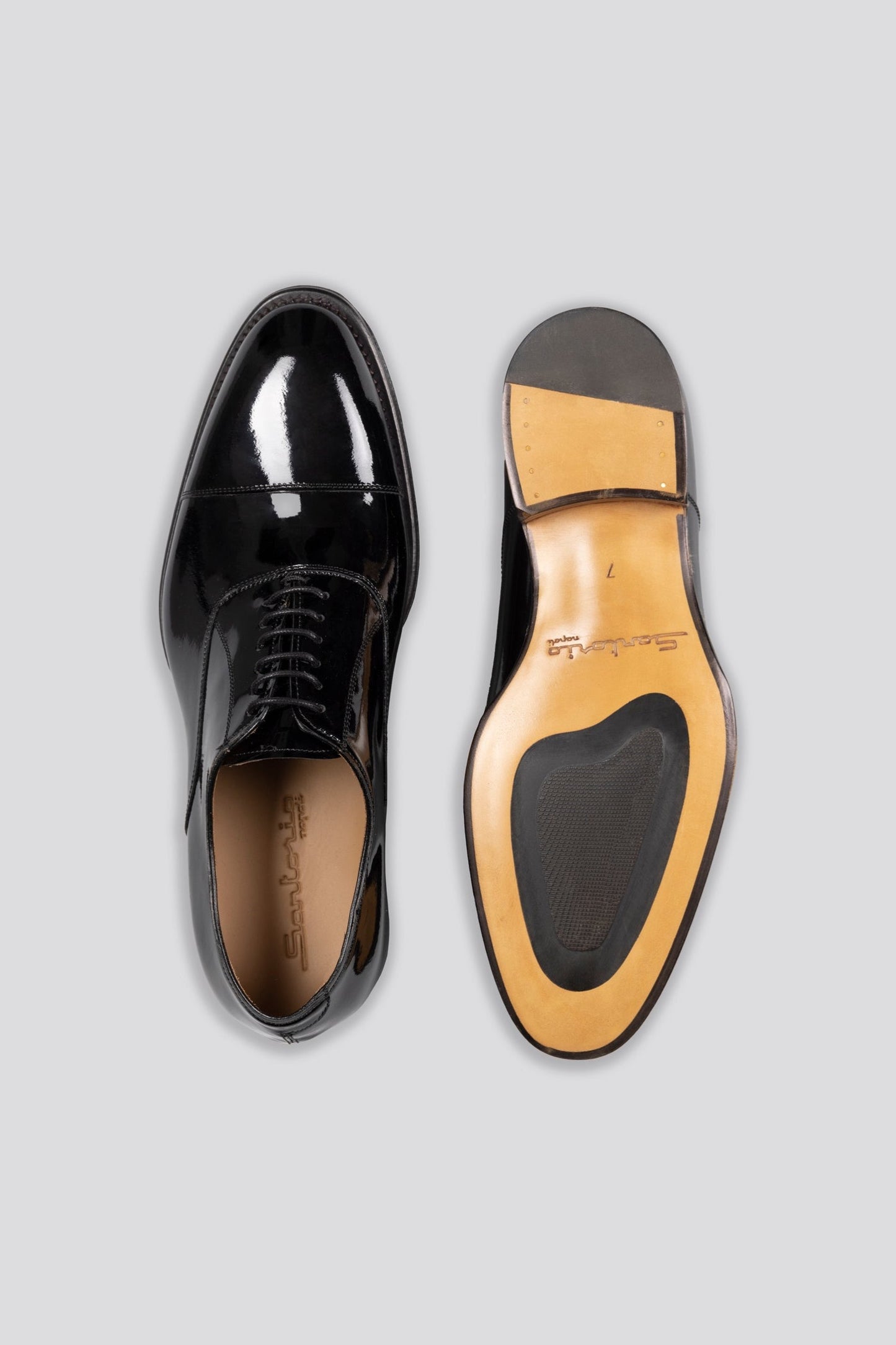 Polished Black Tuxedo Oxfords