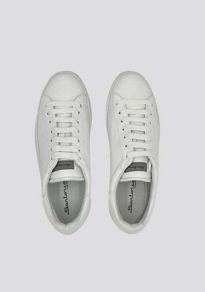 White Low Top Leather Sneakers