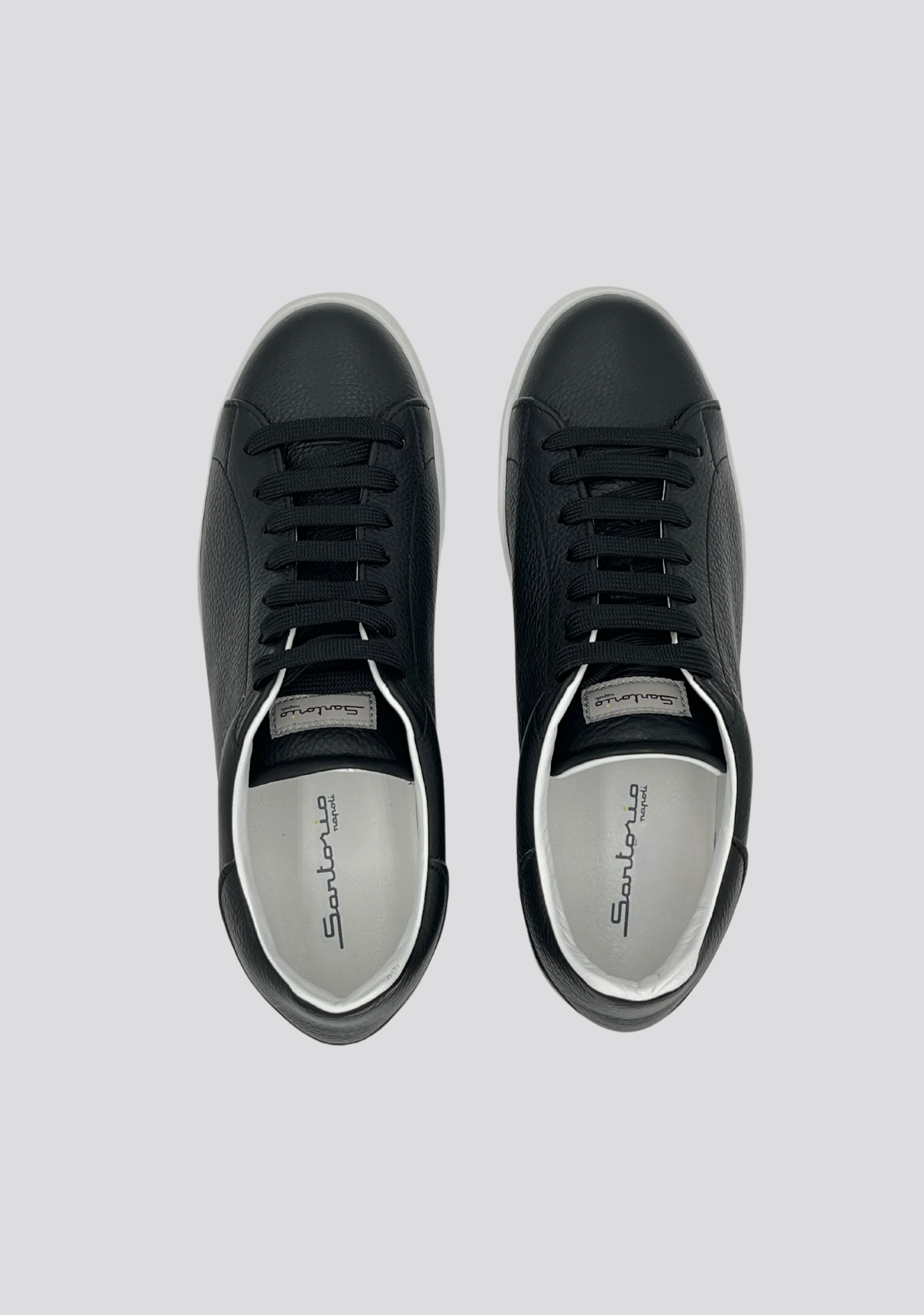 Black Low Top Leather Sneakers