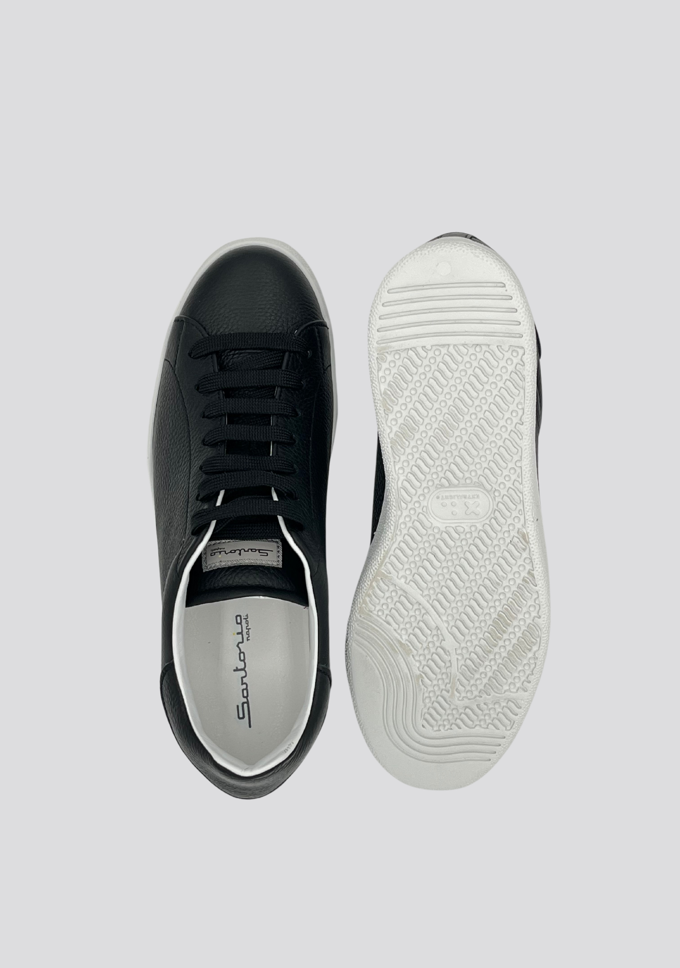 Black Low Top Leather Sneakers