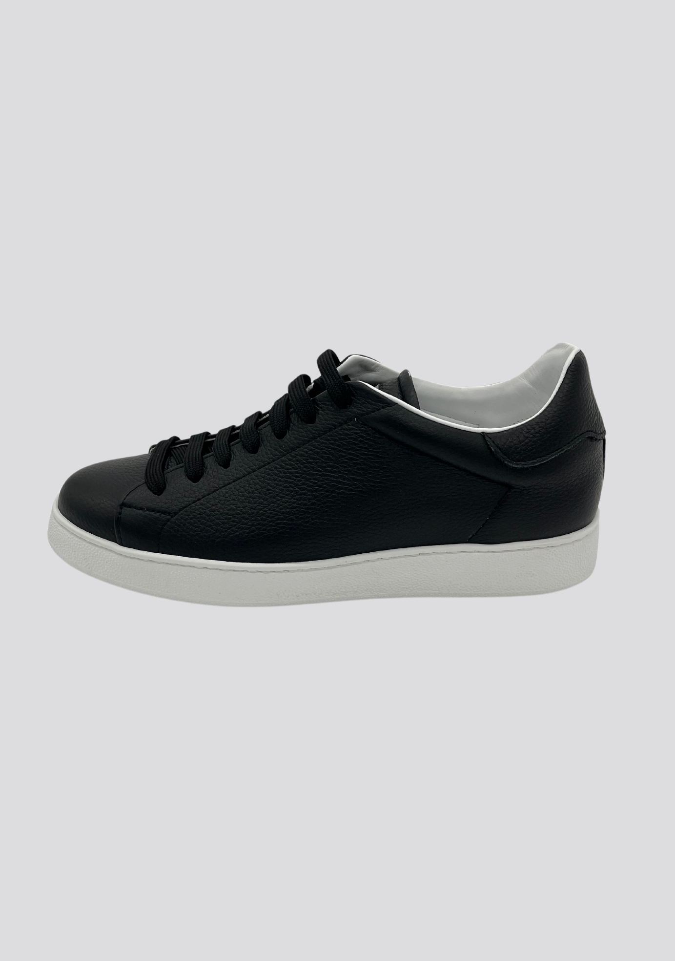 Black Low Top Leather Sneakers